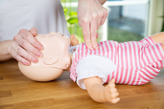 Baby CPR One Hand Compression