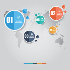 Vector of marketing concept infographic element