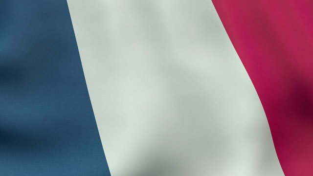 4K UltraHD Loopable Waving French Flag Animation