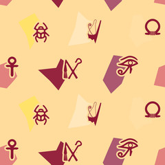 Seamless background with Egyptian symbols for your design