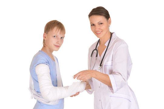 Doctor and young boy