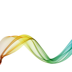 Colorful smoke on the white background.