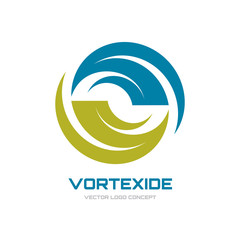 Vortexide - abstract vector logo. Nature vector logo.