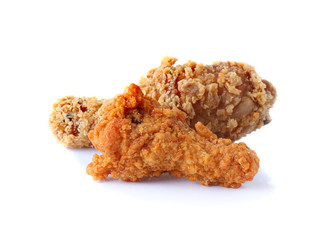 Fried chicken isolated on white background