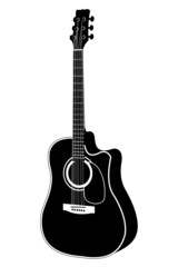 Acoustic guitar vector illuastration