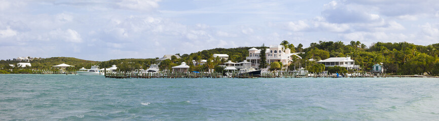 panorama of elbow cay, bahamas