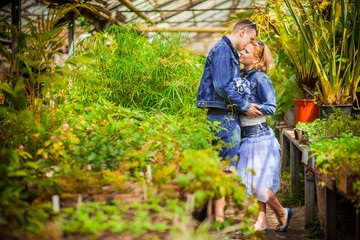 couple, love, botanical garden