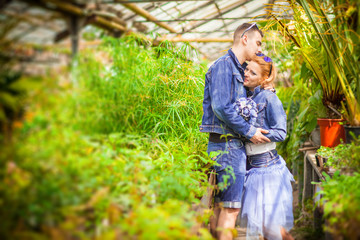 couple, love, botanical garden