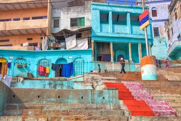 Foto op Canvas Holy city of Varanasi ghats, India © lena_serditova