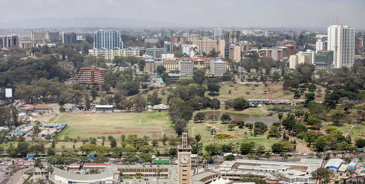 aerial panorama of Nairobi
