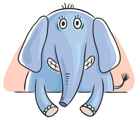 Elephant peeping out