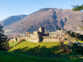 Fototapeta na wymiar Bellinzona, Montebello Castle