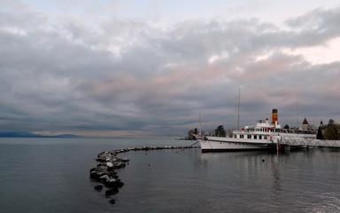 Ship on Lake Geneva