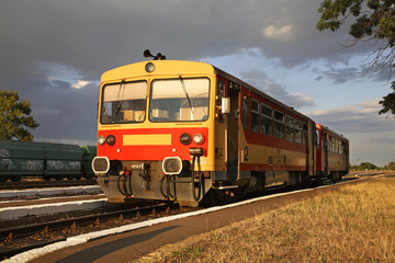 Fototapeta na wymiar Train in Biharkeresztes. Hungary