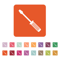 The screwdriver icon. Settings symbol. Flat
