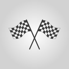 Fototapeta premium The checkered flag icon. Finish symbol. Flat