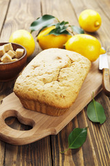 Homemade lemon cake