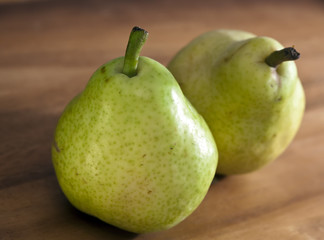 Pear, small depth of sharpness