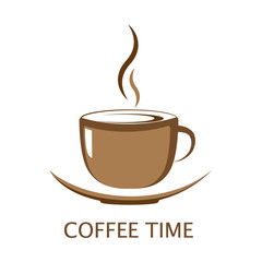 hot coffee cup vector