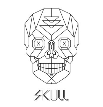 Skull abstract isolated on a white backgrounds