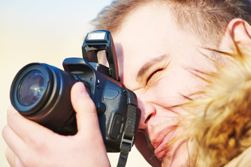 photographer at work outdoors