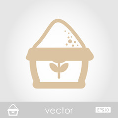 Sack of flour vector icon