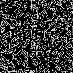 Tribal vintage ethnic pattern. Black and white