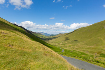 Fototapeta na wymiar Lake District valley and mountains Buttermere to Keswick