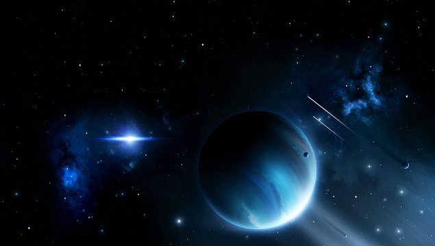 Deep Space Blue Background