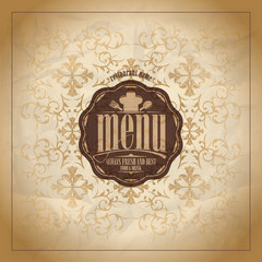 Restaurant retro paper menu design