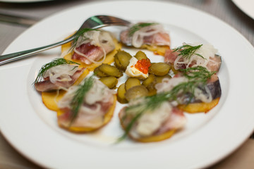 Buffet style food
