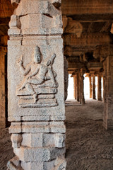 Details of a temple, Hampi, Karnataka state, India