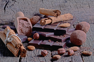 Chocolate with hazelnuts