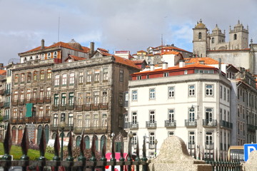 Obraz premium Ribeire district in Porto Portugal