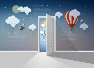 Origami infographic concept-vector illustration