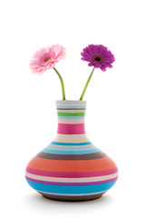 Modern vase with flowers