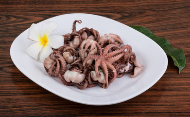 Boiled octopus