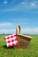 Fototapete Picknick Picknickkorb in der Natur