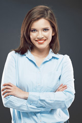 Beautiful business woman studio portrait.