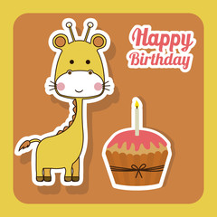 Naklejka premium Happy birthday design