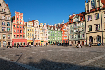 Wrocław Stare Miasto w pogodny dzień - obrazy, fototapety, plakaty