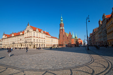 Fototapeta na wymiar Wrocław Stare Miasto w pogodny dzień