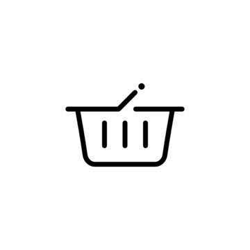 Shopping Basket  - Trendy Thin Line Icon