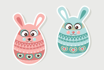 boy and girl Easter Bunnies