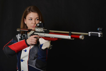 woman with gun