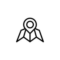 Map - Trendy Thin Line Icon