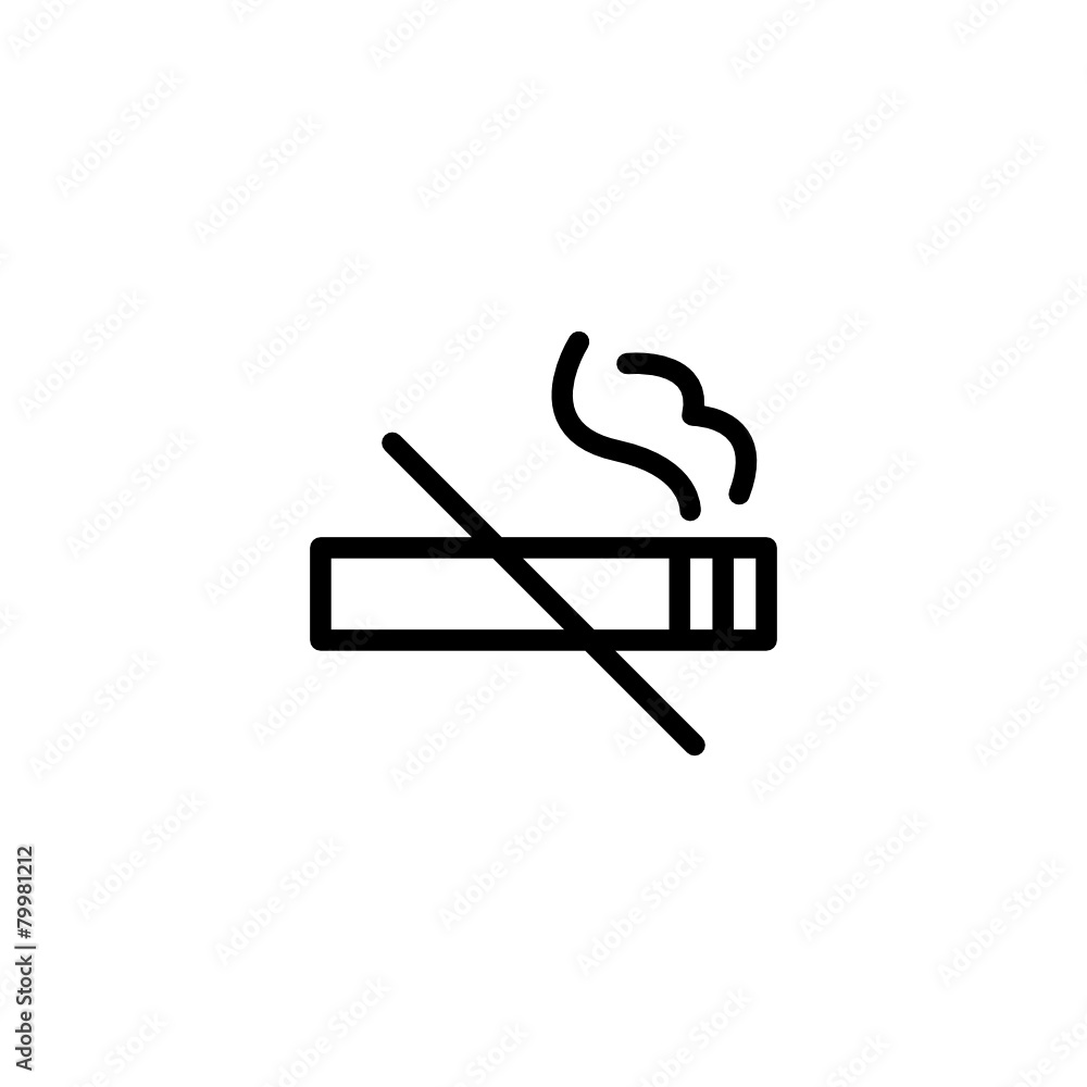 Poster No Smoking - Trendy Thin Line Icon