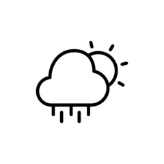 Rainy Day - Trendy Thin Line Icon