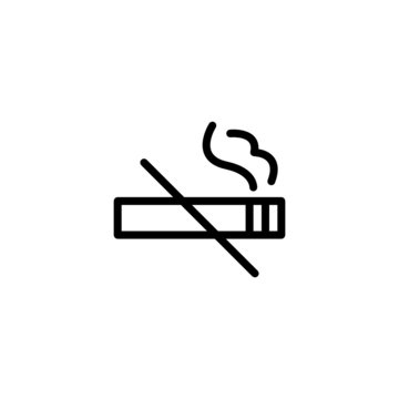 No Smoking - Trendy Thin Line Icon