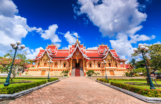 Ancient temple in Vientiane of Laos